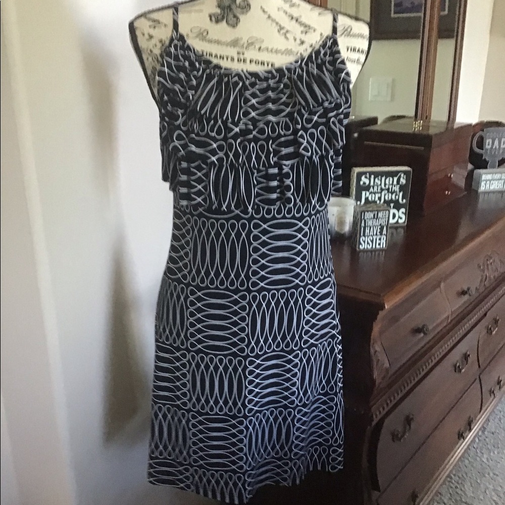 EUC Black Sundress With Ruffles